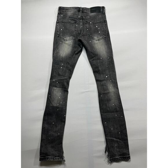 THRT Men's Graphic Print Gray Skinny Denim Jeans - Size 28 (26x30.5) *READ* - Picture 3 of 6